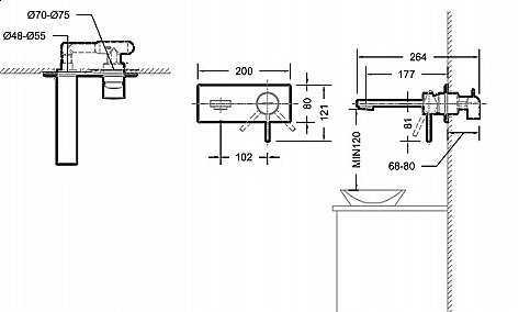 Скрытая часть Bravat Rhein D968K-ENG купить в интернет-магазине сантехники Sanbest