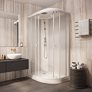 Душевая кабина Parly Effect EF1231R, ABS-пластик, серая, 120x80 см, правая купить в интернет-магазине Sanbest