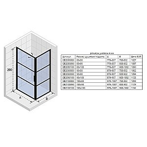 Душевой уголок Riho Grid GB201 100x90 купить в интернет-магазине Sanbest