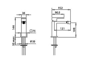 Смеситель для биде Migliore Kvant Black 30437 купить в интернет-магазине сантехники Sanbest
