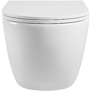 Унитаз подвесной Agger AT03100 белый, с крышкой микролифт, безободковый купить в интернет-магазине Sanbest