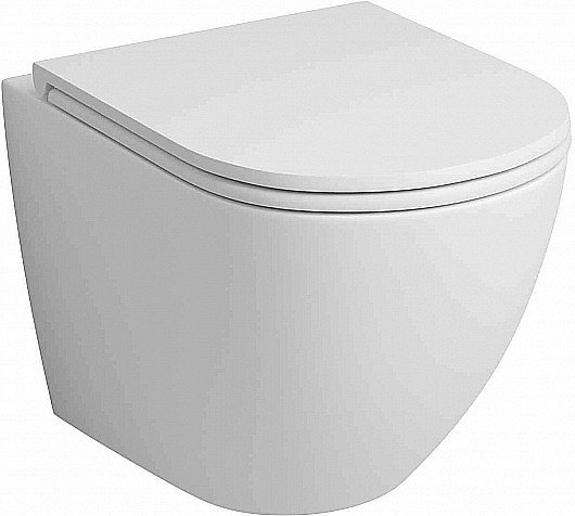 Унитаз подвесной Grossman TORNADO GR-4455MSQ безободковый, с крышкой микролифт, слив-торнадо, белый матовый купить в интернет-магазине Sanbest