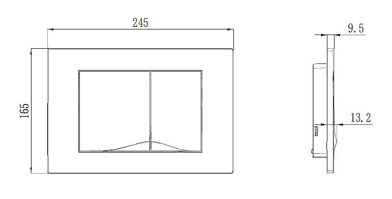 Кнопка для инсталляции ESBANO VRT-29MB матовый черный купить в интернет-магазине сантехники Sanbest