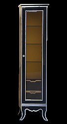 Пенал напольный Misty Анжелика 40 чёрный с серебром правый купить в интернет-магазине сантехники Sanbest