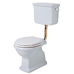 Унитаз SIMAS Lante LA01 с боковой ручкой золото, белый купить в интернет-магазине Sanbest