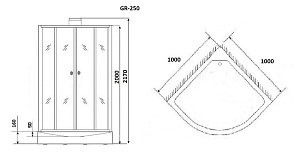 Душевая кабина GROSSMAN GR250 100x100 купить в интернет-магазине Sanbest