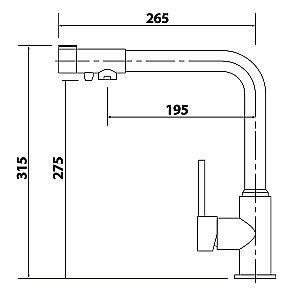 Смеситель для кухни Kaiser Teka 13044-2 купить в интернет-магазине сантехники Sanbest