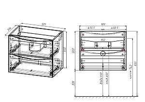 Тумба с раковиной Vincea Mia Slim 900 G.White для ванной в интернет-магазине Sanbest