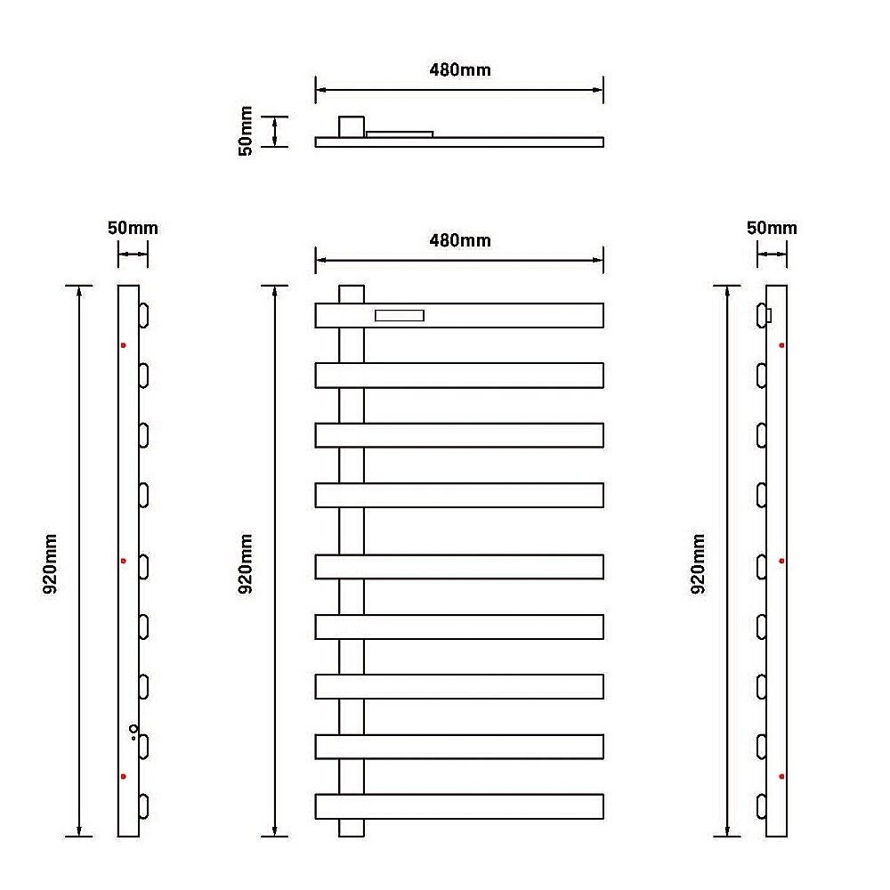Полотенцесушитель Black&White Moon N-355W купить в интернет-магазине сантехники Sanbest