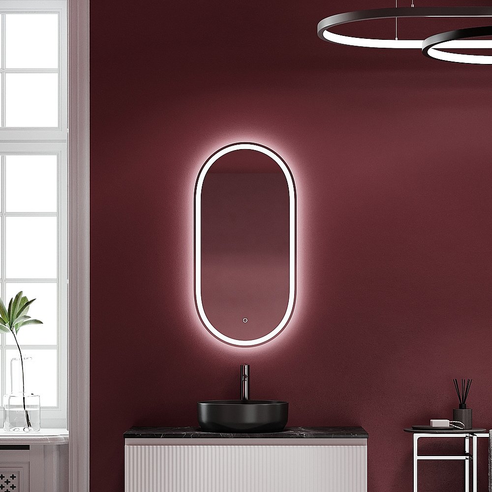 Зеркало Sancos Oval OV55F зеркальное в ванную от интернет-магазине сантехники Sanbest