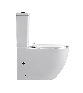 Унитаз напольный beWash Lusso BKBWT004645 белый глянцевый, безободковый, с бачком, с крышкой микролифт, слив торнадо купить в интернет-магазине Sanbest