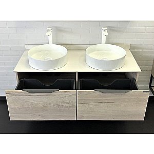 Тумба с раковиной Comforty Порто 00-00008910 120 дуб дымчатый для ванной в интернет-магазине Sanbest