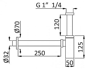 Сифон для раковины CEZARES CZR-B-SMQ-SR Sunrise купить в интернет-магазине сантехники Sanbest