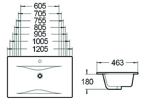 Раковина SantiLine 60,5 SL-2110 60 белая купить в интернет-магазине Sanbest