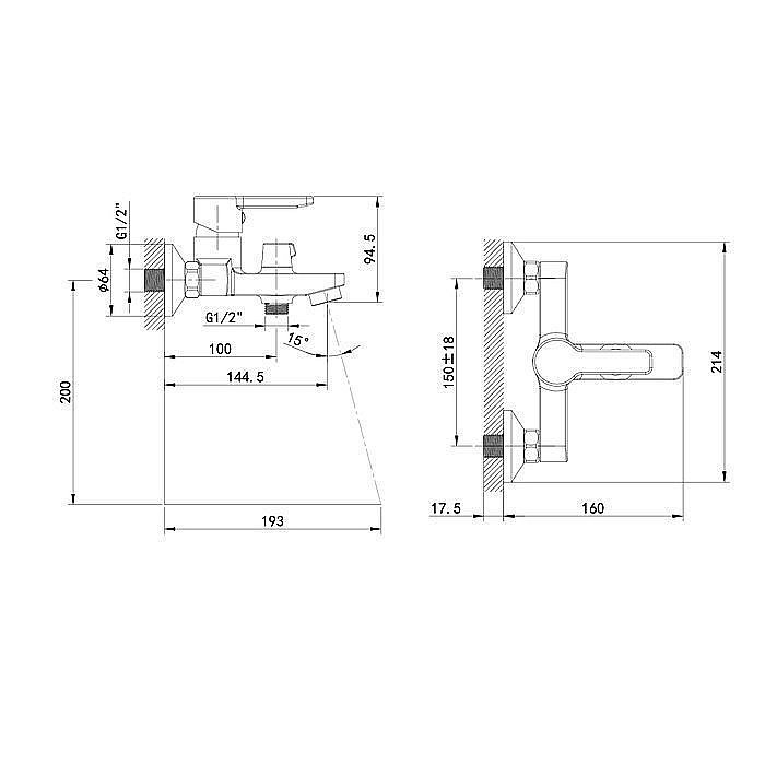 Смеситель для ванны IDDIS Sena SENSB00i02WA купить в интернет-магазине сантехники Sanbest