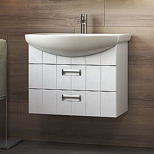 Тумба с раковиной Vigo Diana 2-700 белая для ванной в интернет-магазине Sanbest