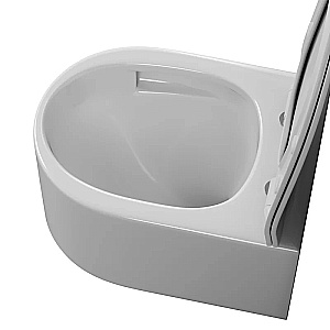 Унитаз подвесной Grossman Thin Rim GR-5606SQ белый, безободковый, с крышкой микролифт, слив торнадо купить в интернет-магазине Sanbest