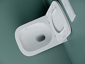 Унитаз подвесной Ceramica Nova Union CN4009T белый, с крышкой микролифт, безободковый, слив-торнадо купить в интернет-магазине Sanbest