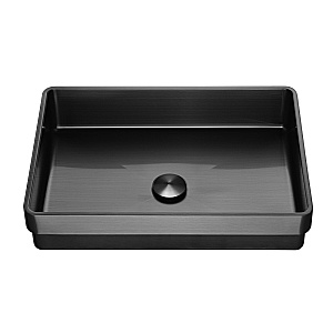 Раковина врезная сверху ABBER Wasser Kreis 51 AF2401MB черная матовая купить в интернет-магазине Sanbest