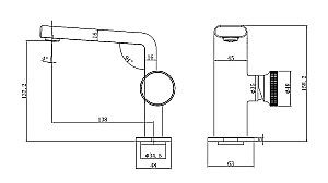 Смеситель для раковины Black&white Gravity GF-7207-С хром купить в интернет-магазине сантехники Sanbest