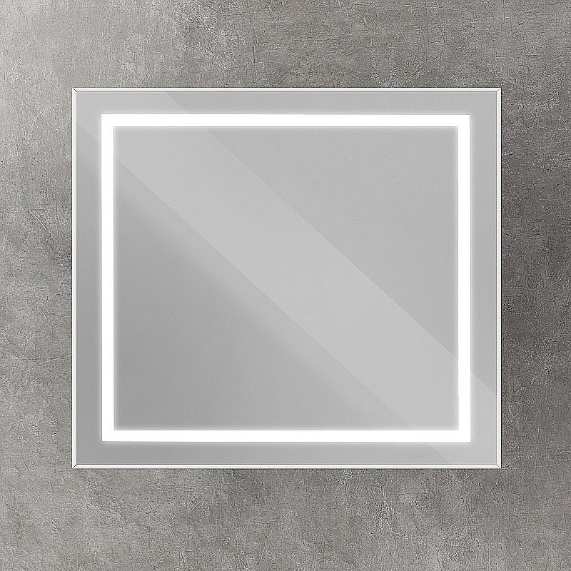 Зеркало BelBagno Kraft SPC-KRAFT-900-800-SENS-AL сатин в ванную от интернет-магазине сантехники Sanbest