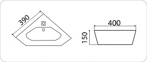 Раковина Ceramalux N 39 7012J белая купить в интернет-магазине Sanbest