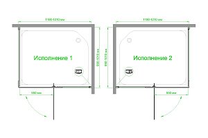 Душевой уголок Royal Bath HPVD RB1120HPVD-C-BL 120х100 матовое стекло/профиль черный купить в интернет-магазине Sanbest