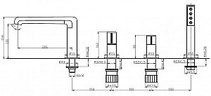 Смеситель для ванны BelBagno UNO BVD4 хром купить в интернет-магазине сантехники Sanbest