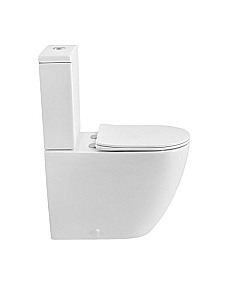 Унитаз напольный CEZARES STYLUS-TOR CZR-538-CP-TOR/SC безободковый, смыв торнадо, с бачком, с крышкой микролифт, белый купить в интернет-магазине Sanbest