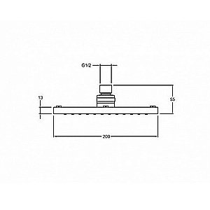 Верхний душ квадратный Jacob Delafon JULY E21761-CP купить в интернет-магазине сантехники Sanbest