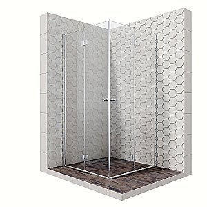 Душевой уголок Ambassador Diamond 12011110 100x100 стекло прозрачное/профиль хром купить в интернет-магазине Sanbest