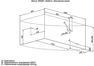 Акриловая ванна Aquanet Maldiva 150x90 L/R купить в интернет-магазине Sanbest