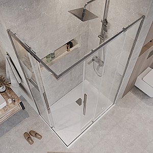 Душевой уголок Grossman Galaxy 300.K33.01.9070.10.00 90x70 стекло прозрачное/профиль хром купить в интернет-магазине Sanbest