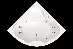 Ванна с гидромассажем Радомир Сандра 2-81-2-0-0-221 149х149 ТЕРАПИЯ ХРОМ белая купить в интернет-магазине Sanbest