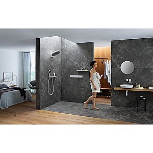 Полка Hansgrohe Rainfinity Shelf 26844000 хром купить в интернет-магазине сантехники Sanbest