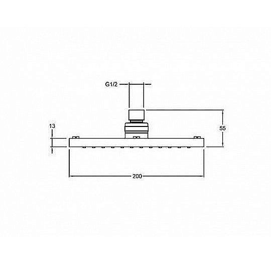 Верхний душ квадратный Jacob Delafon JULY E21761-CP купить в интернет-магазине сантехники Sanbest