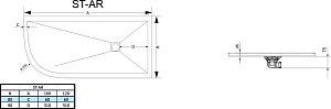 Душевой поддон RGW Stone Tray 90x120 графит купить в интернет-магазине Sanbest