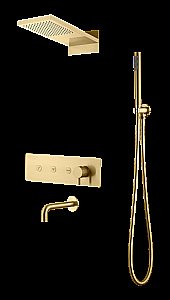 Душевая система Boheme Fusion 130-2-MG золото матовое купить в интернет-магазине сантехники Sanbest