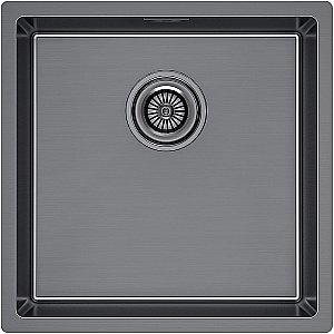Кухонная мойка Paulmark Lassan 49 LA49-GM вороненая сталь купить в интернет-магазине сантехники Sanbest