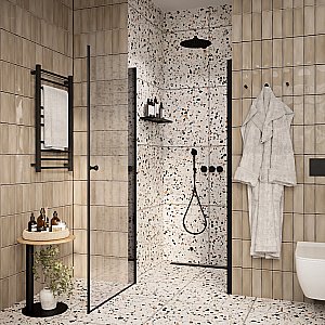 Душевая дверь Parly DE80B 80 стекло прозрачное/профиль хром купить в интернет-магазине Sanbest