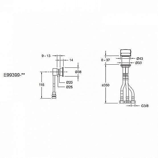 Смеситель для раковины Jacob Delafon SOPRANO E99399-CP купить в интернет-магазине сантехники Sanbest