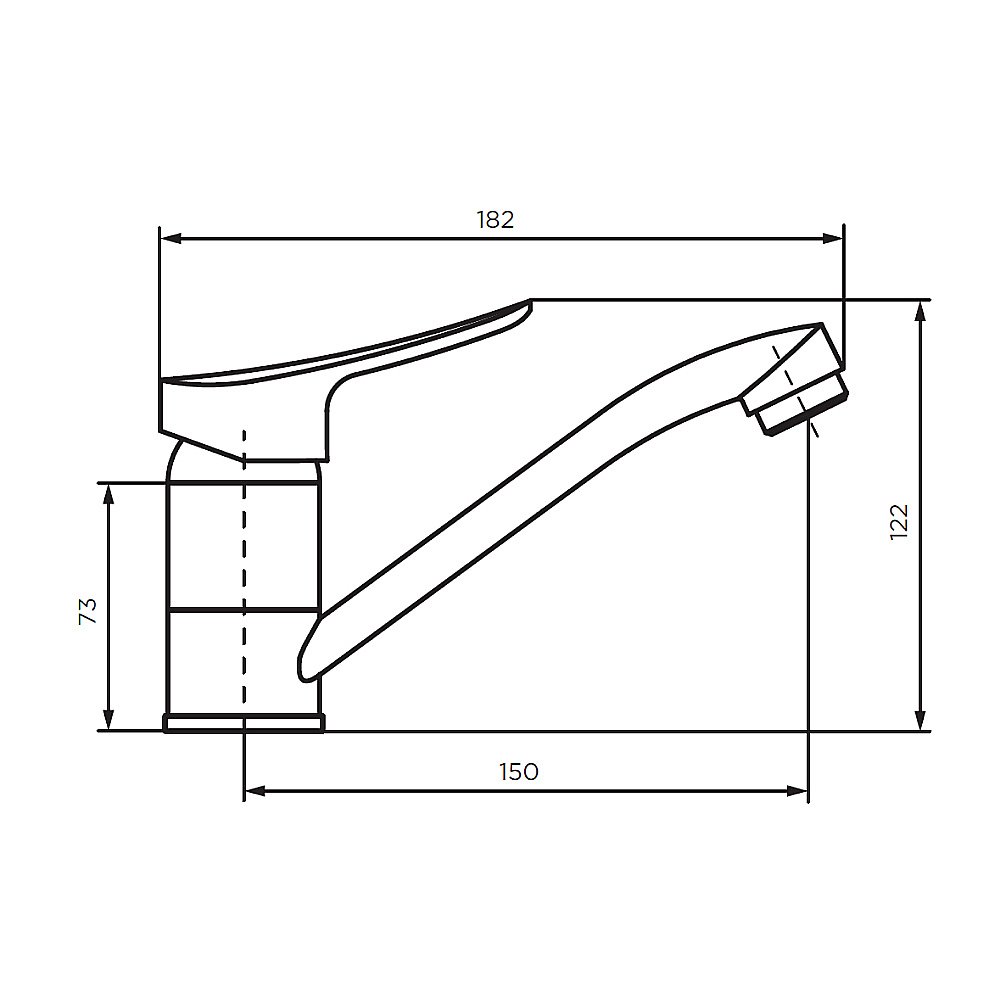 Смеситель для раковины Dorff Norma D1000000 хром купить в интернет-магазине сантехники Sanbest