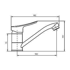 Смеситель для раковины Dorff Norma D1000000 хром купить в интернет-магазине сантехники Sanbest