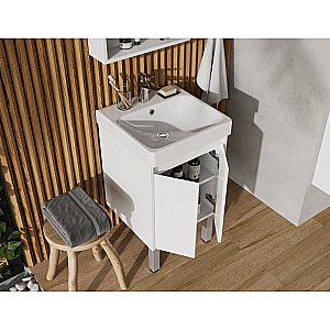 Тумба с раковиной Акватон Сканди Doors 45 белая для ванной в интернет-магазине Sanbest