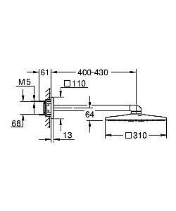 Верхний душ Grohe Rainshower SmartActive 26479000 купить в интернет-магазине сантехники Sanbest