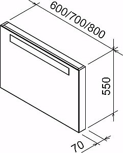 Зеркало Ravak Classic 800 латте в ванную от интернет-магазине сантехники Sanbest