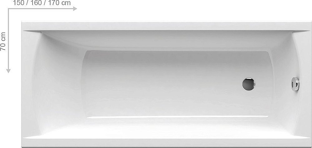 Ванна акриловая Ravak Classic N 160x70 купить в интернет-магазине Sanbest