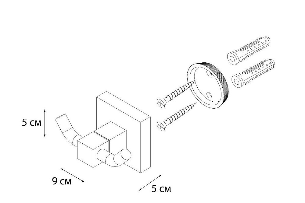 Крючок FIXSEN METRA FX-11105A купить в интернет-магазине сантехники Sanbest