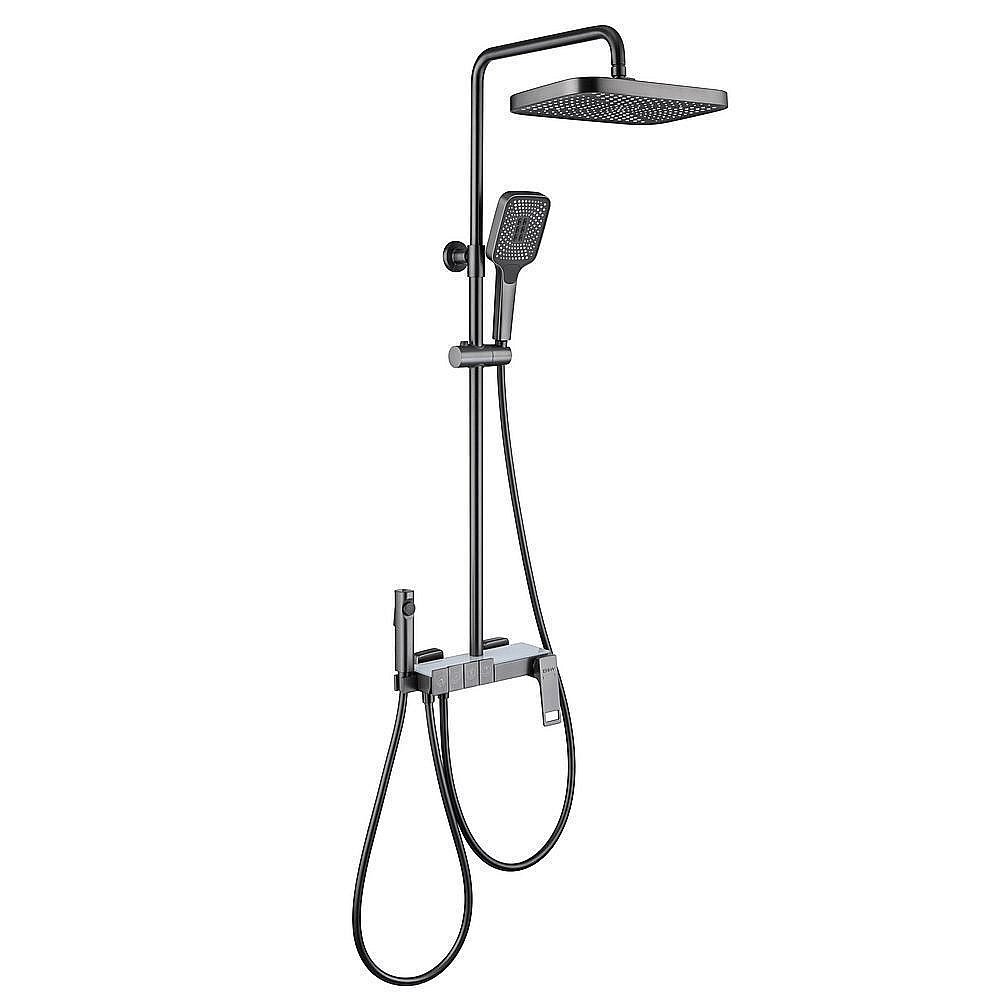 Душевая система Black&White Universe UK5012MG оружейная сталь купить в интернет-магазине сантехники Sanbest