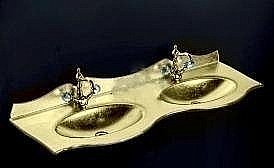 Раковина Caprigo Бурже 140 поталь золото купить в интернет-магазине сантехники Sanbest